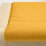 POÄNG Reposapiés, chapa de abedul/Skiftebo amarillo