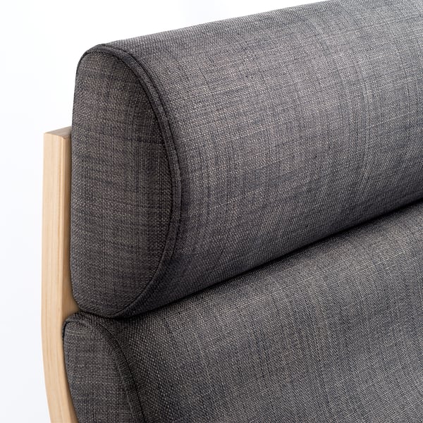 POÄNG Sillón, chapa de abedul/Skiftebo gris oscuro