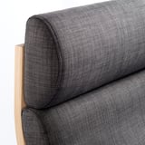 POÄNG Sillón, chapa de abedul/Skiftebo gris oscuro