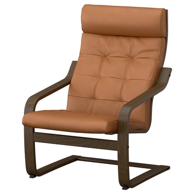 POÄNG Sillón, efecto de nogal/Grann marrón dorado
