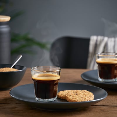 POKAL Vaso expreso, vidrio transparente, 3 oz