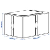 PURRPINGLA Caja de almacenamiento, textil/beige, 13x20x11 "