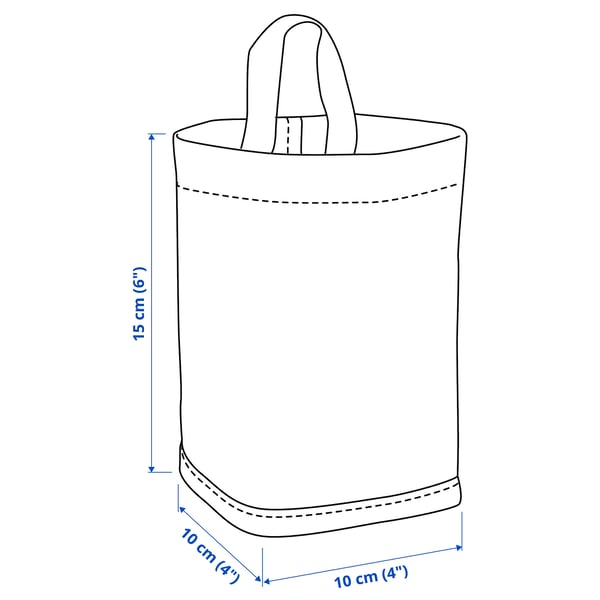 PURRPINGLA Canasta de almacenamiento, textil/beige, 4x4x6 "