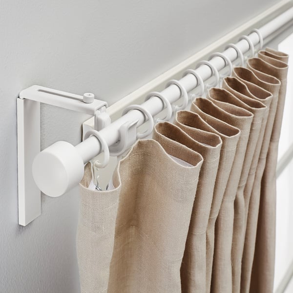 RÄCKA Combinación de cortinero, blanco, 47 1/4-82 5/8 "