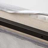 RAMNEFJÄLL Funda base de cama, Klovsta gris/blanco, Tamaño twin