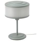 REMTÅNG Lámpara de mesa, gris-verde, 15 "