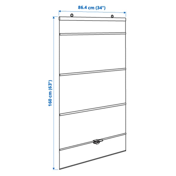 RINGBLOMMA Persiana romana, blanco, 34x63 "