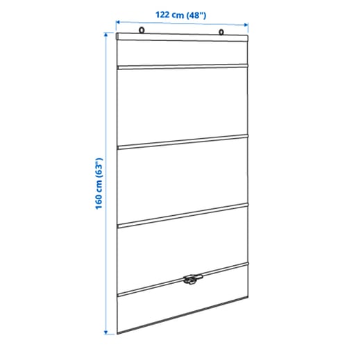 RINGBLOMMA Persiana romana, blanco, 48x63 "