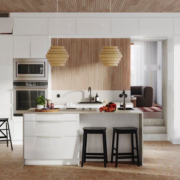 RINGHULT Puerta, alto brillo blanco, 15x30 "