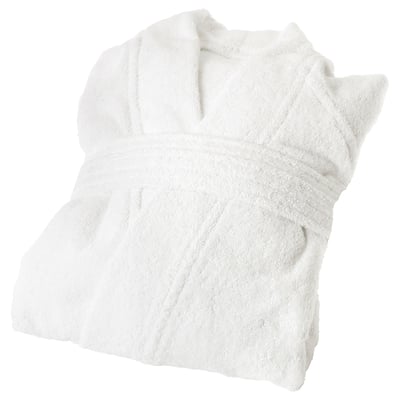ROCKÅN Bata de baño, blanco, S/M