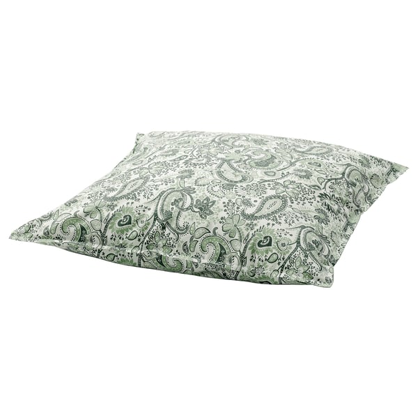 RODGERSIA Funda de almohada, verde/blanco, 26x26 "