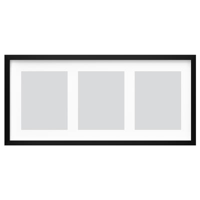 RÖDALM Marco para 3 fotos, negro, 30x13 ¾ "