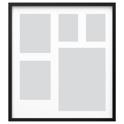 RÖDALM Marco para 5 fotos, negro, 25 ¼x28 "