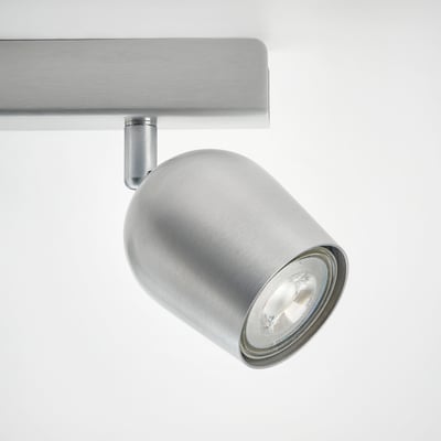 RÖKFRI Foco de techo con 3 focos, color de aluminio