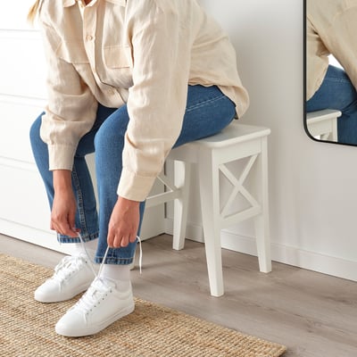 ROSENTORP Taburete, blanco