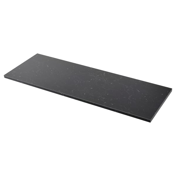 SÄLJAN Barra de cocina, negro efecto de mármol/laminado, 74x1 1/2 "