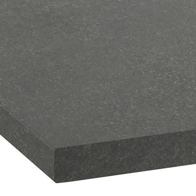 SÄLJAN Encimera de cocina, gris oscuro efecto de piedra/laminado, 74x1 1/2 "