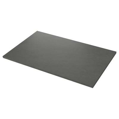 SÄLJAN Encimera para isla de cocina, gris oscuro efecto de piedra/laminado, 74x42x1 1/2 "