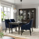 SAKARIAS Silla con reposabrazos, negro/Kvillsfors