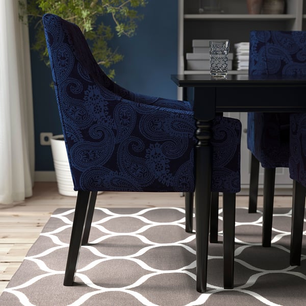 SAKARIAS Silla con reposabrazos, negro/Kvillsfors