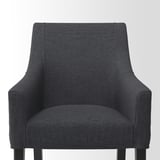SAKARIAS Silla con reposabrazos, negro/Sporda gris oscuro