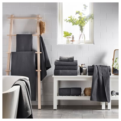 SALVIKEN Toalla de baño, antracita, 28x55 "