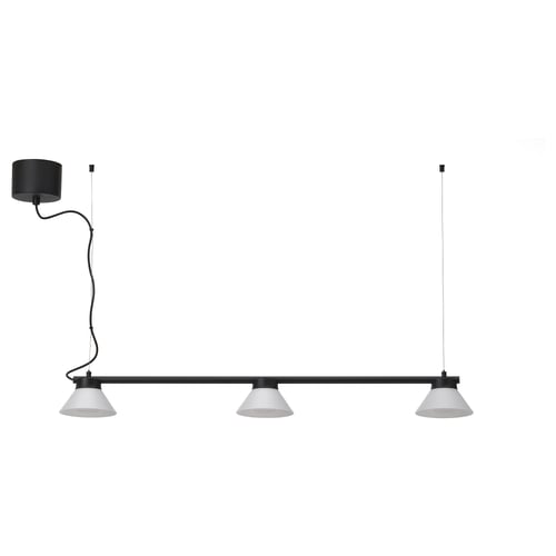 SAMBORD Lámpara colgante con 3 luces, negro/blanco