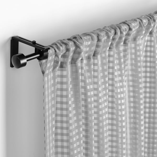 SANDDÅDRA Cortinas transparentes, 1 par, gris, 57x98 "