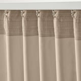 SANELA Cortinas, 1 par, beige claro/+cinta de fruncir, 55x84 "