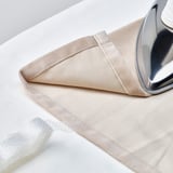 SANELA Cortinas, 1 par, beige claro/+cinta de fruncir, 55x84 "