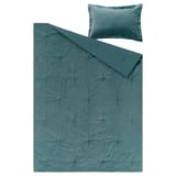SANELA Juego de edredón, gris turquesa oscuro, Twin/Twin extra largo