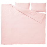 SCHERSMIN Funda nórdica+funda(s) de almohada, rosado claro, Tamaño Full/Queen (Doble/Queen)
