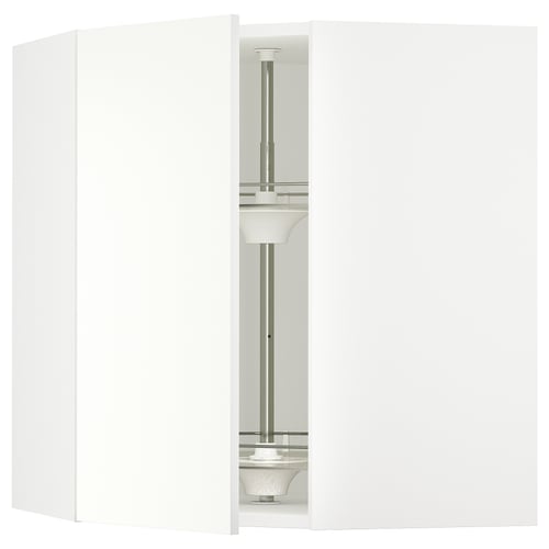 SEKTION Arm pared esquina+estante giratorio, blanco/Vallstena blanco, 26x15x30 "