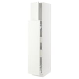 SEKTION Gabinete alto+1 pt/4 cjn extraíbles, blanco/Vallstena blanco, 15x24x80 "