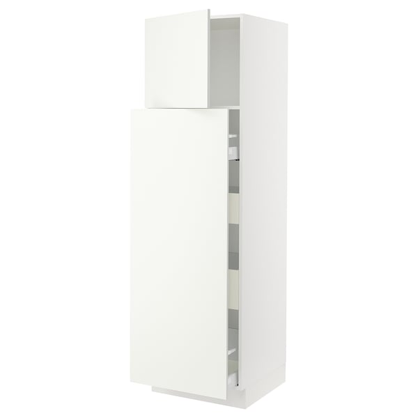 SEKTION Gabinete alto+1 pt/4 cjn extraíbles, blanco/Vallstena blanco, 24x24x80 "