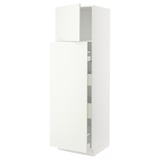 SEKTION Gabinete alto+1 pt/4 cjn extraíbles, blanco/Vallstena blanco, 24x24x80 "