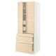 SEKTION Gabinete alto+2 prta/3 frnt/5 cjn, blanco/Askersund efecto de fresno claro, 30x24x80 "