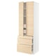 SEKTION Gabinete alto+2 prta/3 frnt/5 cjn, blanco/Askersund efecto de fresno claro, 30x24x90 "
