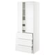 SEKTION Gabinete alto+2 prta/3 frnt/5 cjn, blanco/Axstad blanco mate, 30x24x80 "
