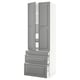 SEKTION Gabinete alto+2 prta/3 frnt/5 cjn, blanco/Bodbyn gris, 30x24x90 "