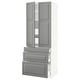 SEKTION Gabinete alto+2 prta/3 frnt/5 cjn, blanco/Bodbyn gris, 30x24x80 "