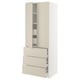 SEKTION Gabinete alto+2 prta/3 frnt/5 cjn, blanco/Havstorp beige, 30x24x80 "