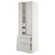 SEKTION Gabinete alto+2 prta/3 frnt/5 cjn, blanco/Lerhyttan gris claro, 30x24x90 "