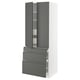 SEKTION Gabinete alto+2 prta/3 frnt/5 cjn, blanco/Voxtorp gris oscuro, 30x24x80 "