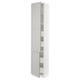 SEKTION Gabinete alto+2 prta/estantes/4 cjn, blanco Maximera/Lerhyttan gris claro, 18x15x90 "