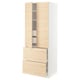 SEKTION Gabinete alto+2 puertas/2 frnt/4cjn, blanco/Askersund efecto de fresno claro, 30x24x80 "