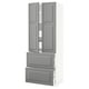 SEKTION Gabinete alto+2 puertas/2 frnt/4cjn, blanco/Bodbyn gris, 30x24x80 "