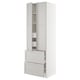 SEKTION Gabinete alto+2 puertas/2 frnt/4cjn, blanco/Lerhyttan gris claro, 30x24x90 "