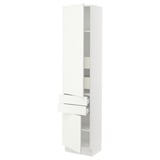 SEKTION Gabinete alto+2 puertas/2 frnt/4cjn, blanco/Vallstena blanco, 18x15x80 "