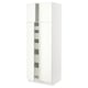 SEKTION Gabinete alto+4 puertas vidrio/5 cj, blanco/Vallstena blanco, 30x24x80 "